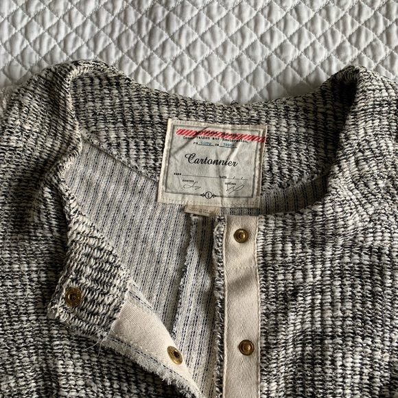 Anthropologie glimmered tweed jacket cartonnier - Picture 5 of 8